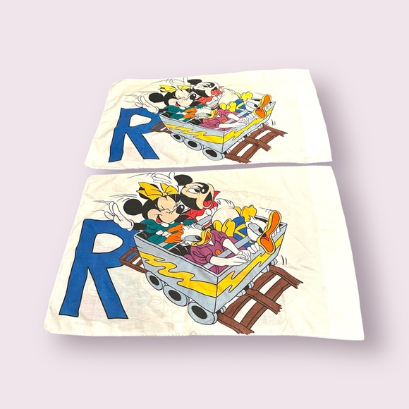 Disney Other - Vintage Disney Mickey Mouse Donald Duck Train Car Standard Pillowcases